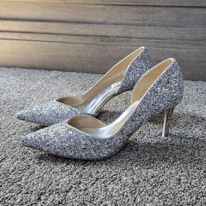 Badgley Mischka Daisy II Glitter Stiletto Heels NEW size 7.5